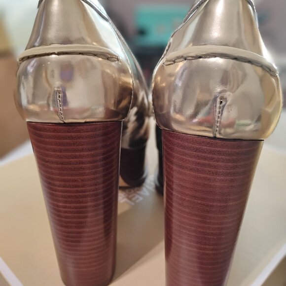 Michael Kors Eden Metallic Gold Platform Loafer-NEW - Picture 4 of 7